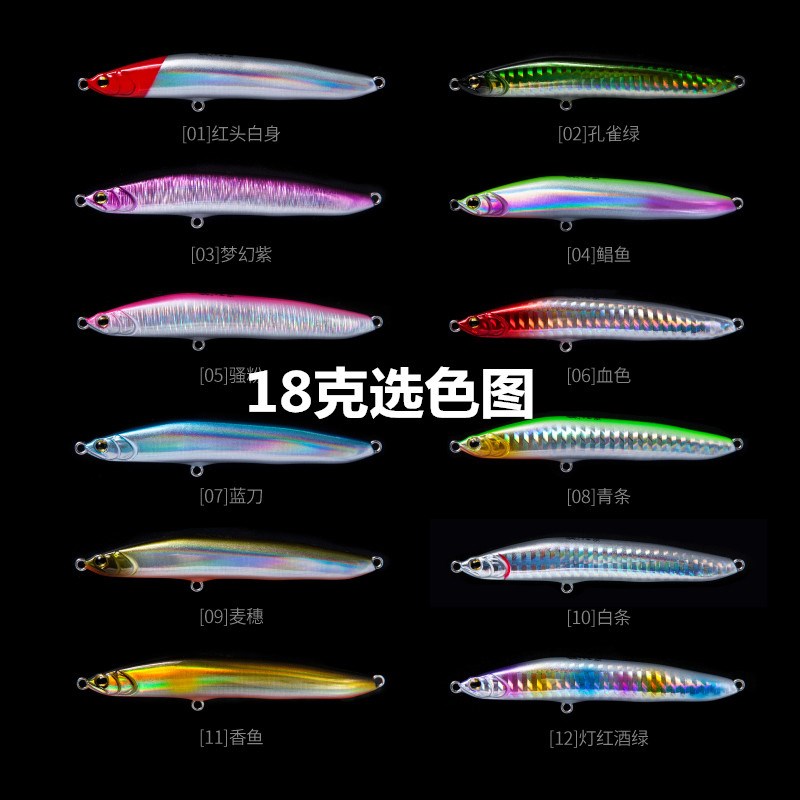 DNE去路亚寒战沉水铅笔路亚饵翘嘴全泳层鳡鱼鳜鱼鲈鱼水库假饵