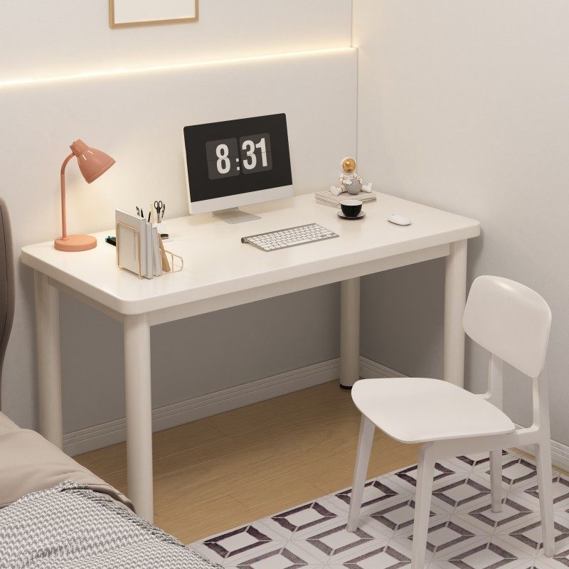 学生书桌简约现代电脑桌女生卧室台式家用电脑桌简易办公桌白色