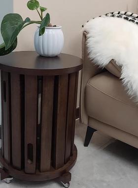 叠圆叠动乐中21735古实木凳家用客厅组合可移能茶几边几多功凳子c