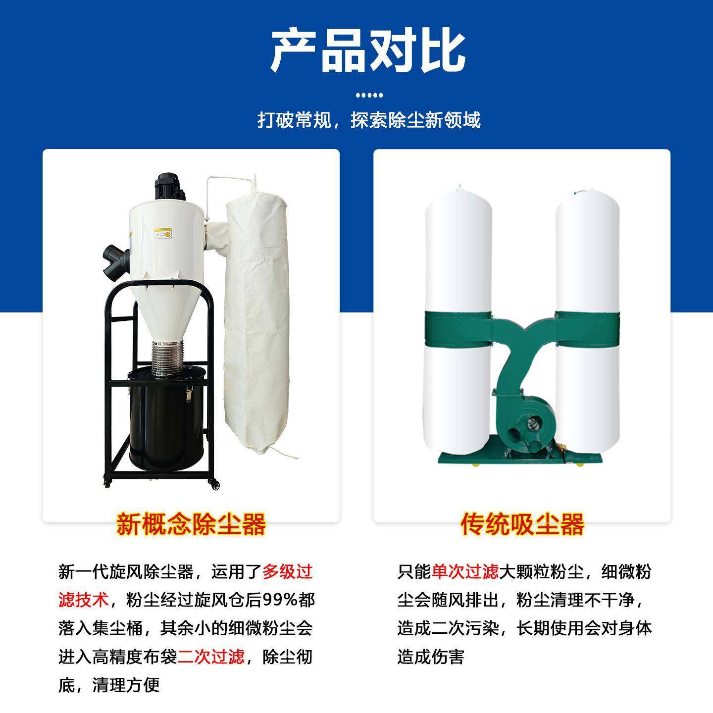 新旋风尘除尘器OIN工业尘吸尘器木工雕刻款机打磨粉布袋集器,机械设备,空气净化设备,淘宝优惠券,粉丝福利购,淘宝优惠卷