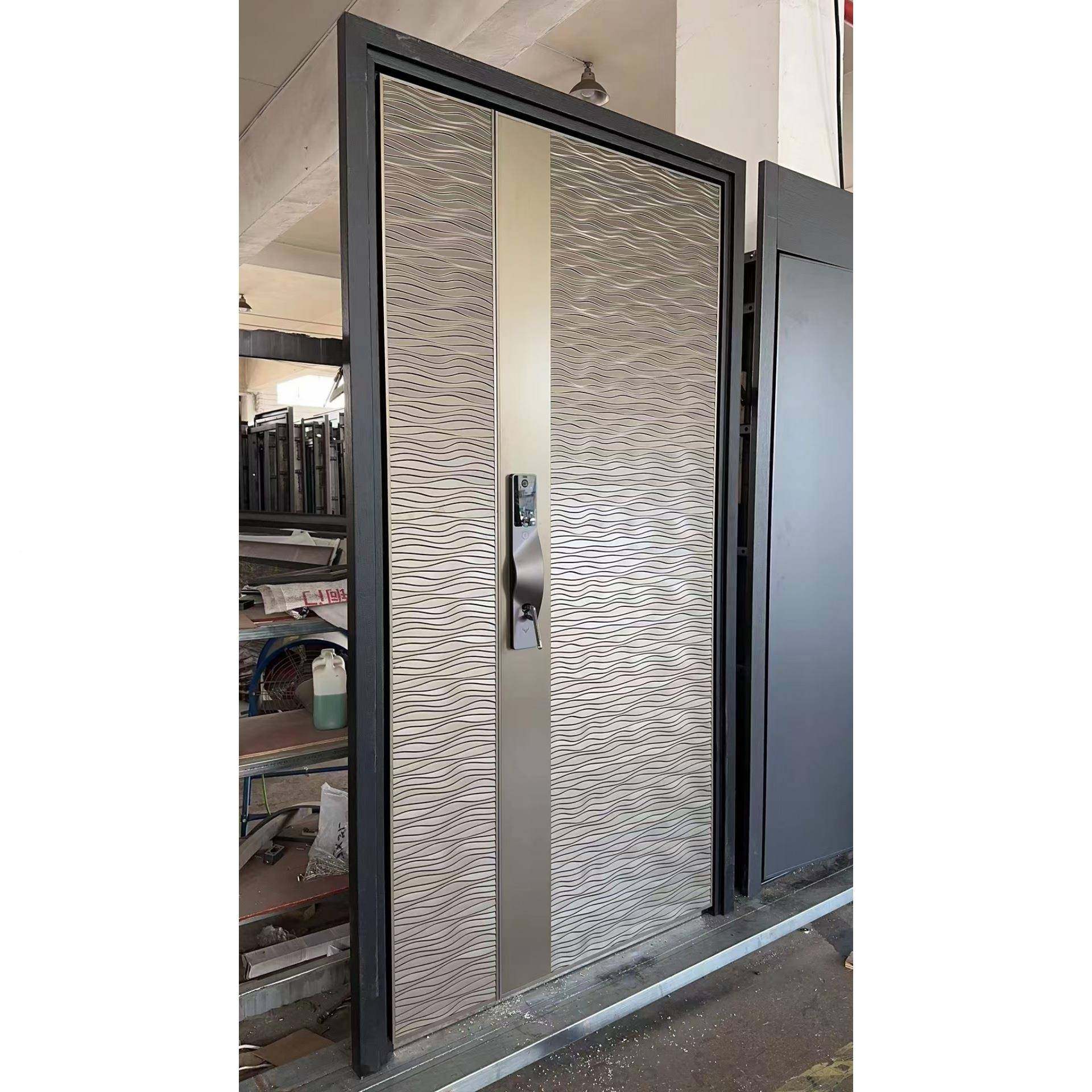 20音25发财门区水波纹入户931子智母门单门防盗小门静能安全装甲