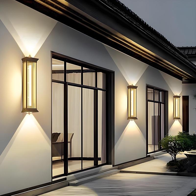 水台大门墙上下打跨境款PC光中阳式壁灯led长条壁灯庭院户外防双