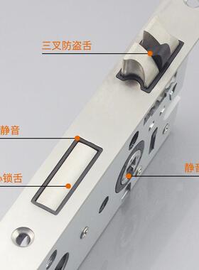 工程太铝体锁白色室门锁家用通用空型584F76J7HSH5圆形静内音卧分