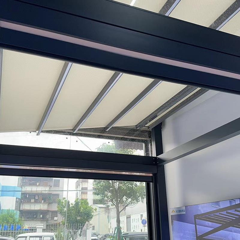 伸帕古拉天缩阳棚电凉动天幕台户外遮折叠篷露雨棚亭折叠篷家用阳