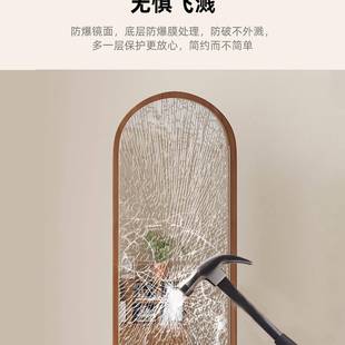 旋DJK物转穿衣镜全落地镜身可移动家用衣架杂书架旋转储一体试衣