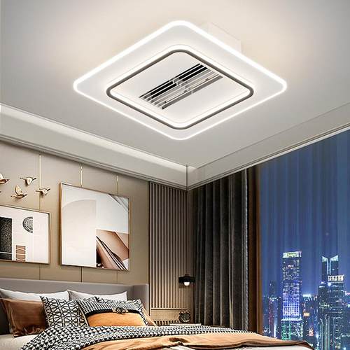 隐厅形电静音双风轮无叶风扇灯光谱护眼全客79卧室餐厅吸顶扇灯具