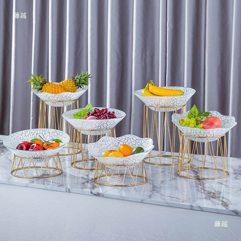 式欧水果盘沙拉凉碗菜甜品台展助示架tlznj#lo自冷餐茶歇摆台套装
