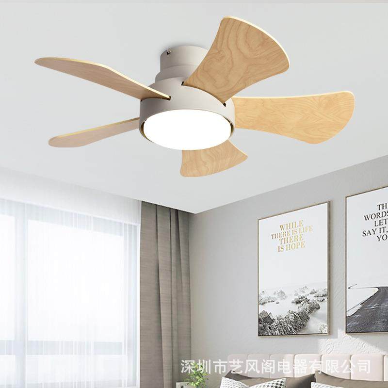 境餐厅风扇约灯家用客厅卧室顶电扇16807圣简现代静音跨吊扇灯中