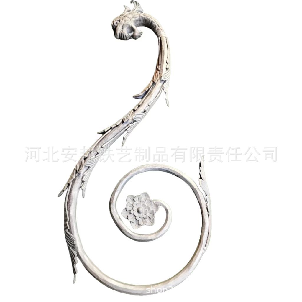 铸钢龙头铁艺栏杆焊接组合