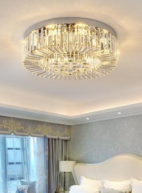 轻奢顶形16424简约后现代水晶厅灯卧室灯客圆吸顶灯网红水晶灯水