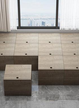 实木飘331窗落地收纳家矮用可坐榻米柜卧室储物上开门榻地柜魔方