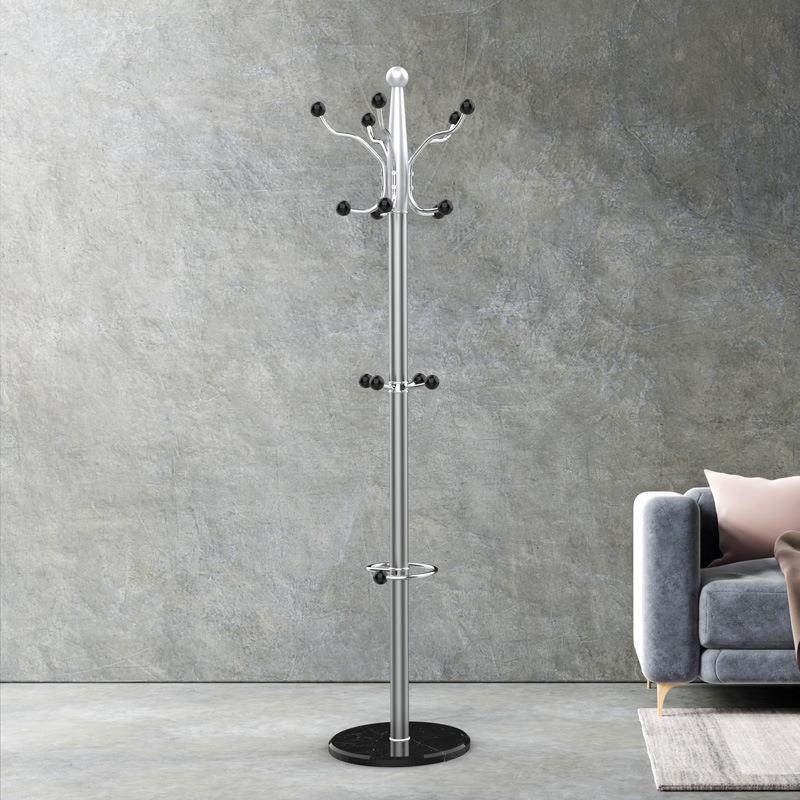 帽铁艺大理石底盘衣架锈衣服收纳约不钢挂包架子CJG50-1简落地立