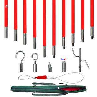 天花板吊顶穿线杆穿线器线勾多钩功能311电工修便检携车库桥架布