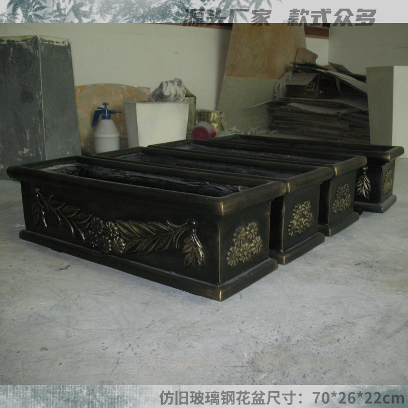 玻璃钢花盆组合商场酒店售楼部厅堂美陈装饰户外景观花钵家居