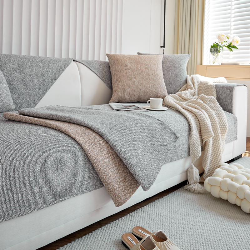 加厚老粗布沙发垫四季通用新款棉麻沙发布高档防滑坐垫子灰色盖布