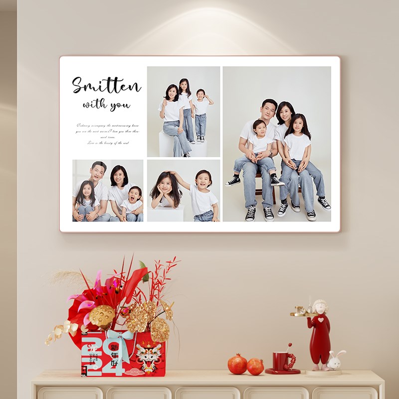 全家福相框照片放大挂墙洗相片打印定制diy加做成九宫格照片墙