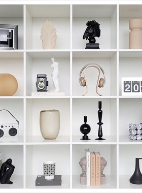 现代简约样板间家居软装饰品相架陶瓷树脂工艺品书柜摆件ZH3238
