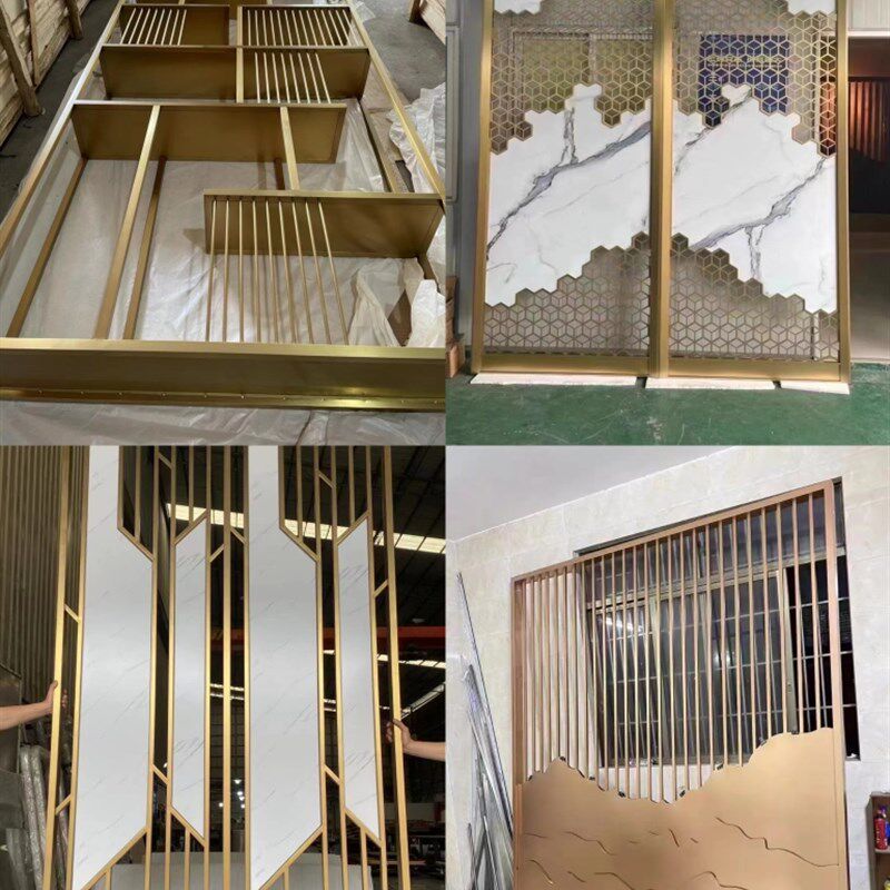 不锈钢金属制品异形加工镀色屏风酒柜线条门套弧形加工门头制作