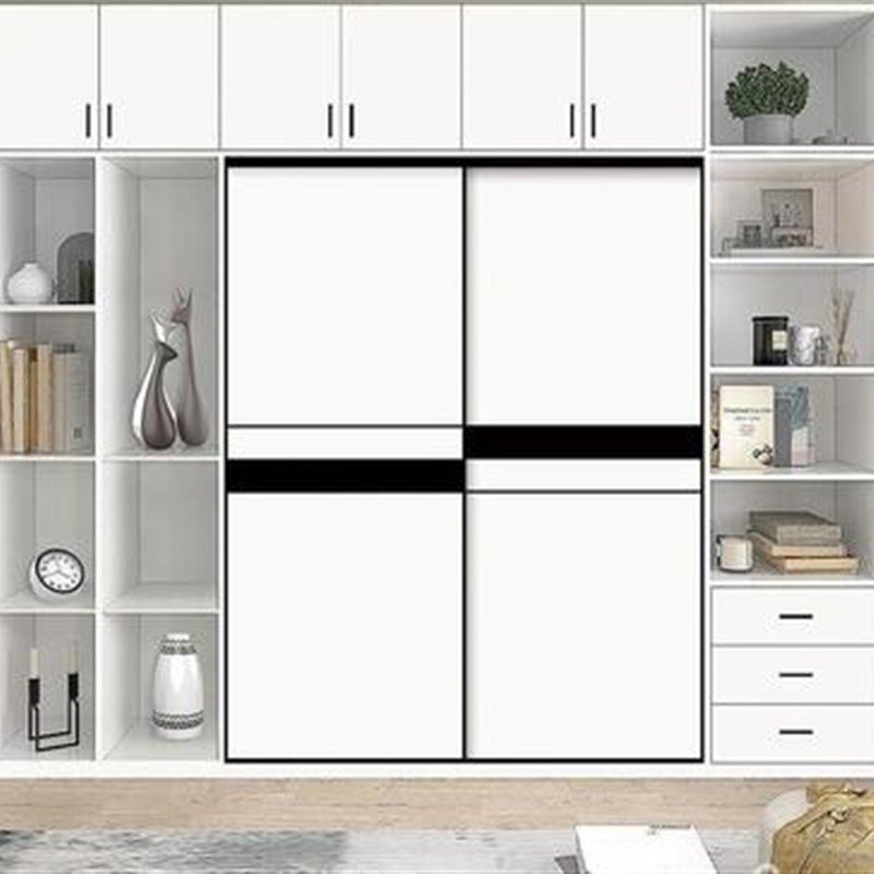 衣柜门现代简约欧式大衣柜门移门实木卧室壁橱柜门衣橱滑动门