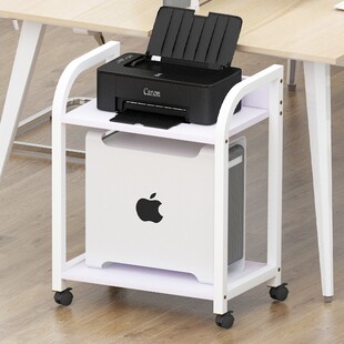 移动主机架电脑主机托架拖板支架机箱托架双层架子主机底座带滑轮