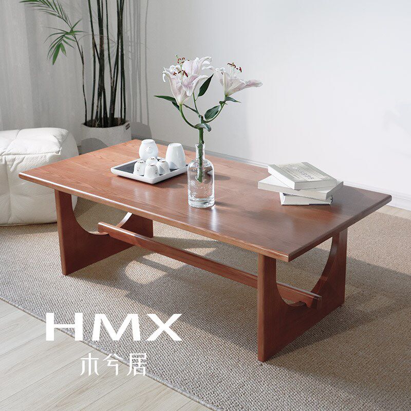设计师白蜡木茶几中式茶桌胡桃木色咖啡桌休闲桌飘窗书桌小矮桌