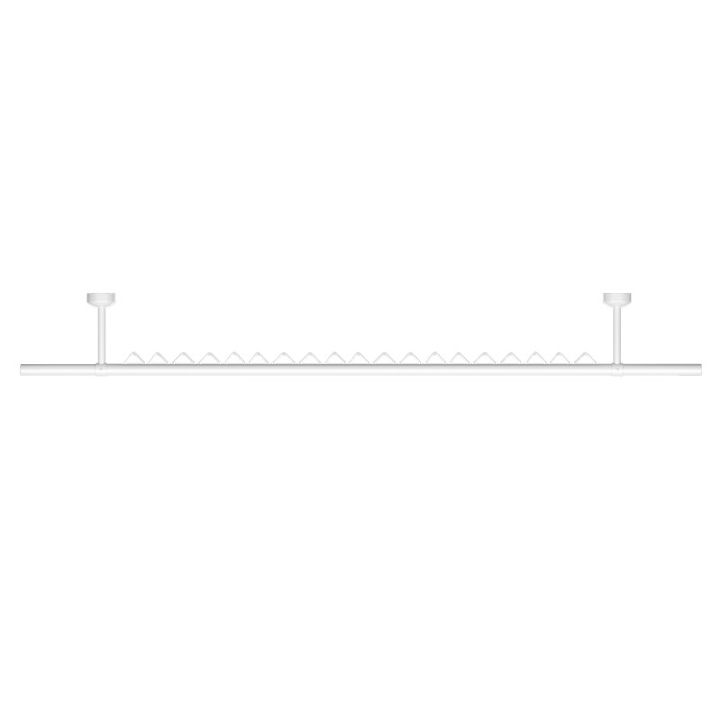 防风晾衣杆阳台顶装固定式单杆吊杆打孔白色不锈钢凉衣捍挂衣家用