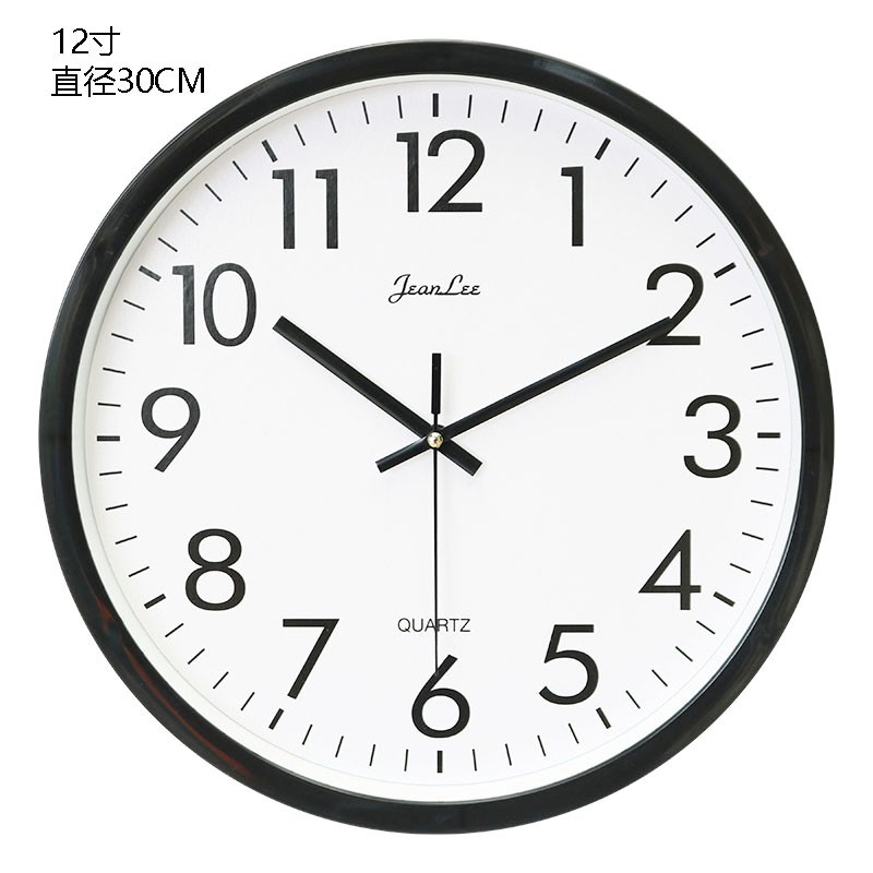 静音钟表电子现代简约挂钟客厅玻璃圆形挂表墙钟卧室壁钟数字时钟