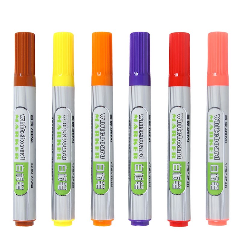 智牌白板笔办公文具10支装黑蓝红绿8色色可擦ZP-0