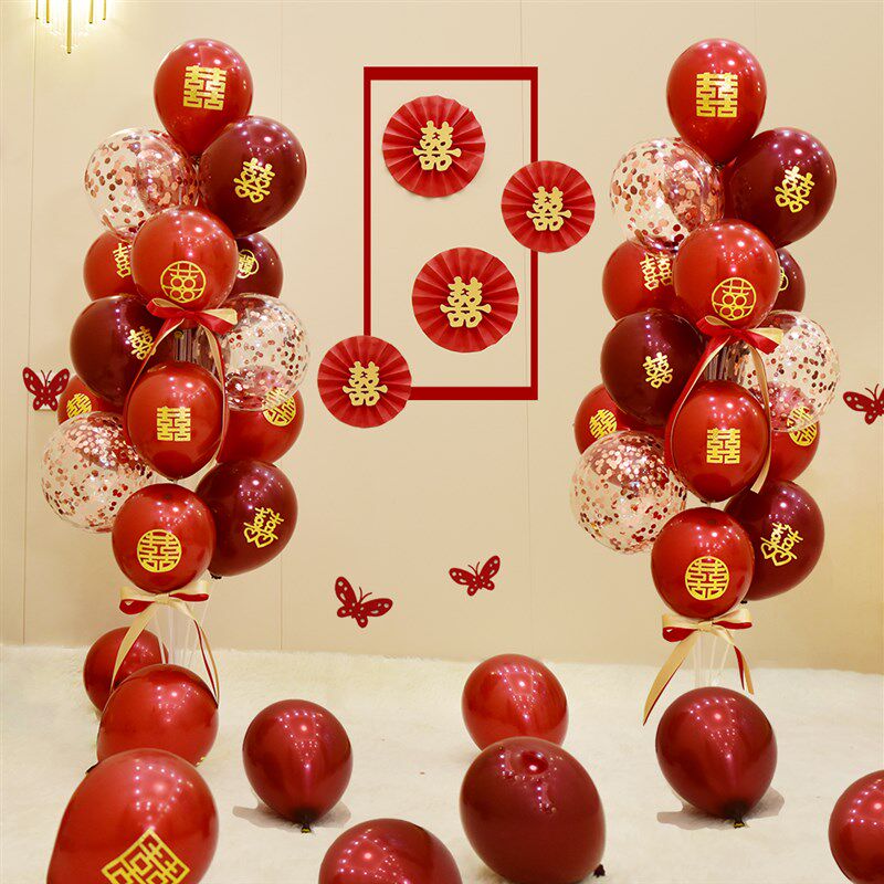 结婚装饰气球支架桌地飘立柱底座新婚房客厅场景布置走廊路引用品