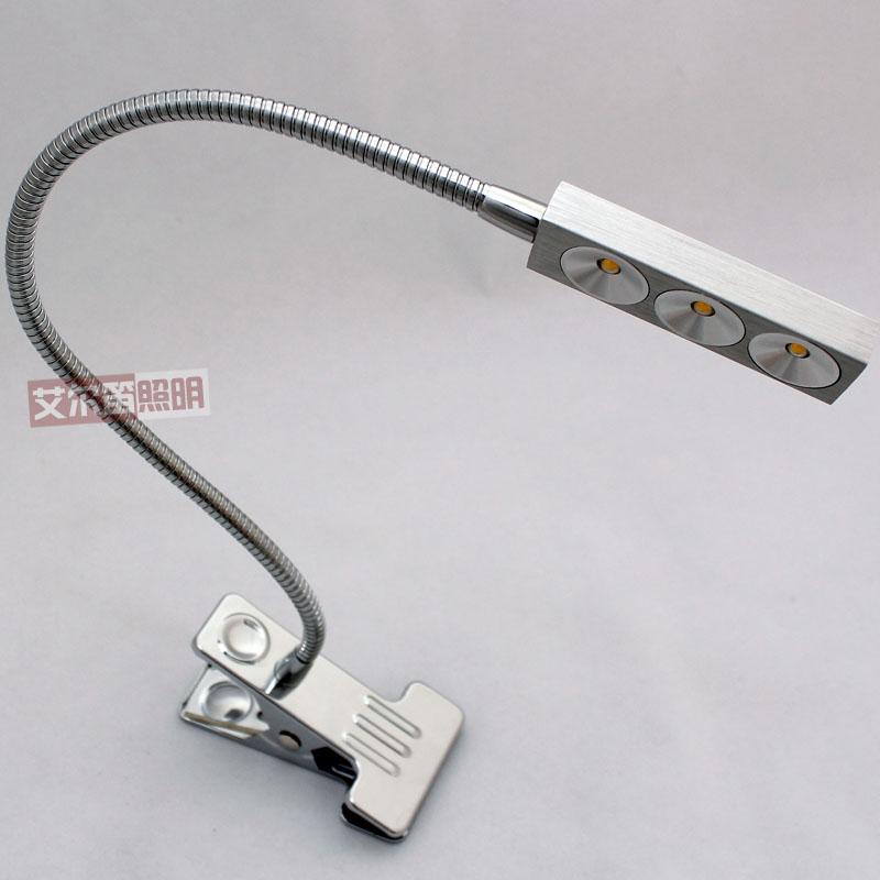 学生台灯护眼灯led射灯3W 台灯夹子灯工作学习灯 卧室阅读床头灯