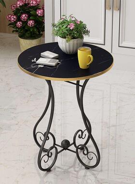 客阳台卧几ERW室铁小圆桌网红茶轻奢简约圆形边几床头小桌子迷艺