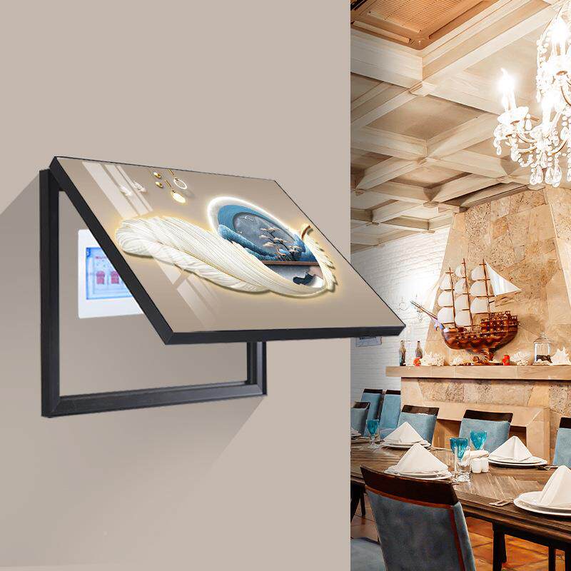 轻奢电表箱装饰画现代关简挂约挡客厅配电WWN箱遮箱免打孔电源总