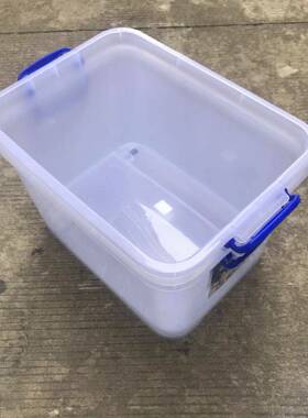 96升塑料箱带轮子周转箱餐具箱胶箱带盖66.5*48.9*40.0收纳物流箱