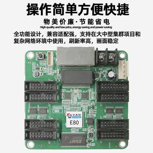 卡莱特E80全彩led显示屏接收卡室内大屏幕户外电子屏广告屏控制卡