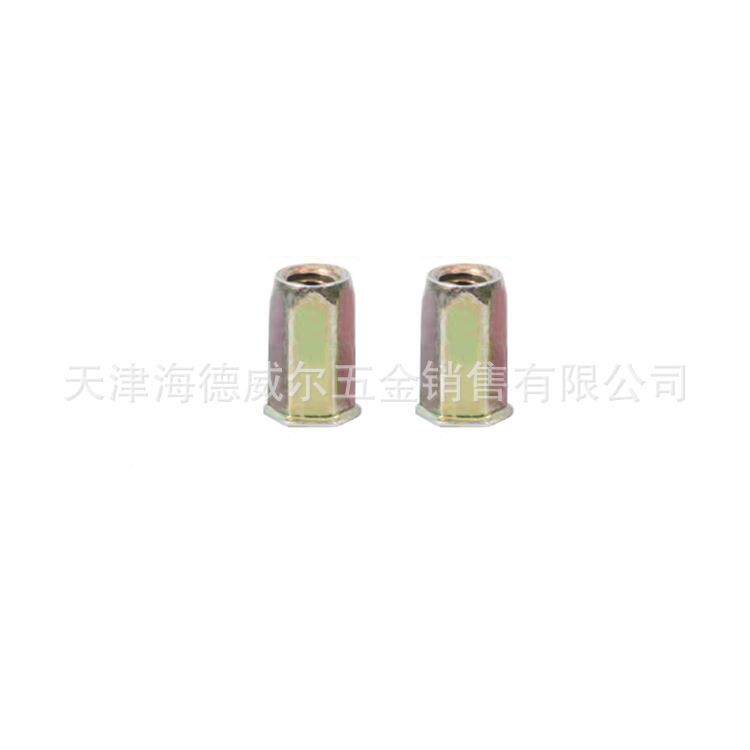 /镀锌小边六角拉铆全母301664锈不钢小沉头拉铆螺母3/45/6/8/10