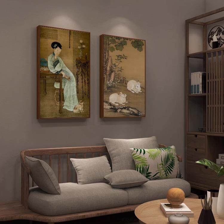 春阁倦新读中式书房客厅关装饰画复古仕女物图人国画仿古画974玄