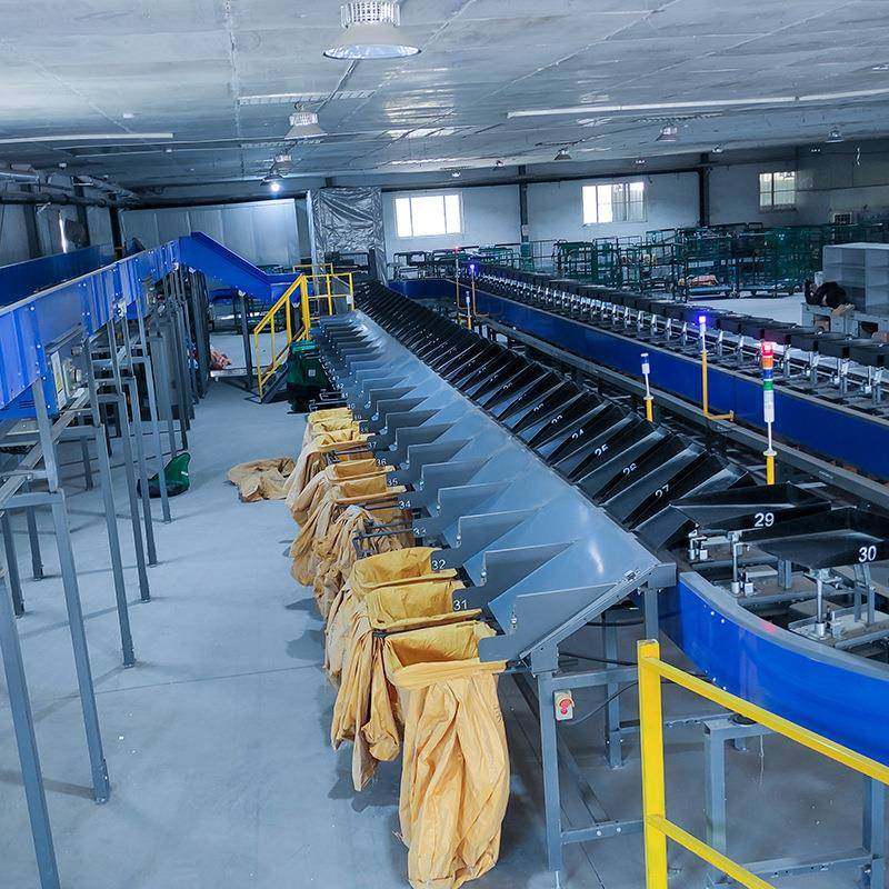 快递智分能机盘分拣机大小件兼拣容分拣效率YLL高翻全自动物流分