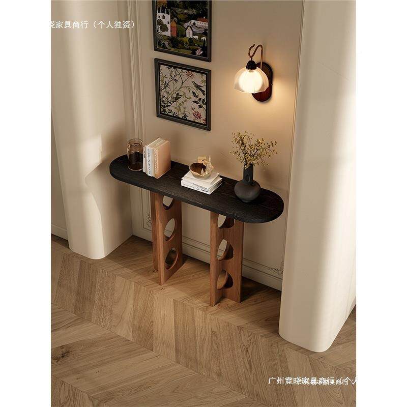 新中式实空玄木关台现代简约风拼色入户玄关柜展无品牌/示镂台供