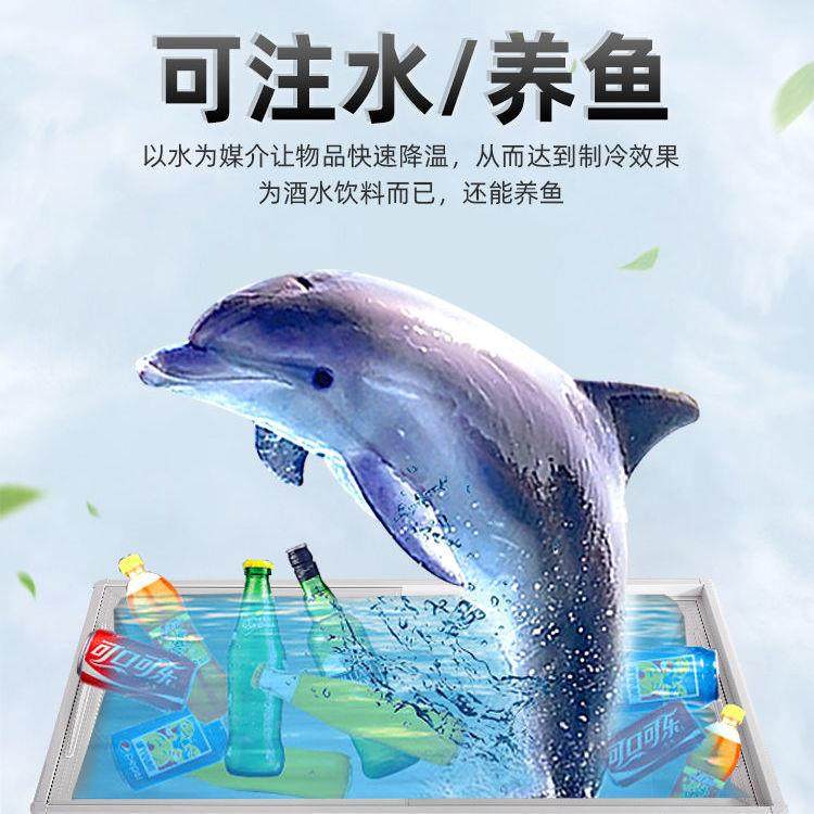穗凌柜不锈钢内胆可装水卧冰式玻商用璃饮门WG4-325啤酒料冷藏保