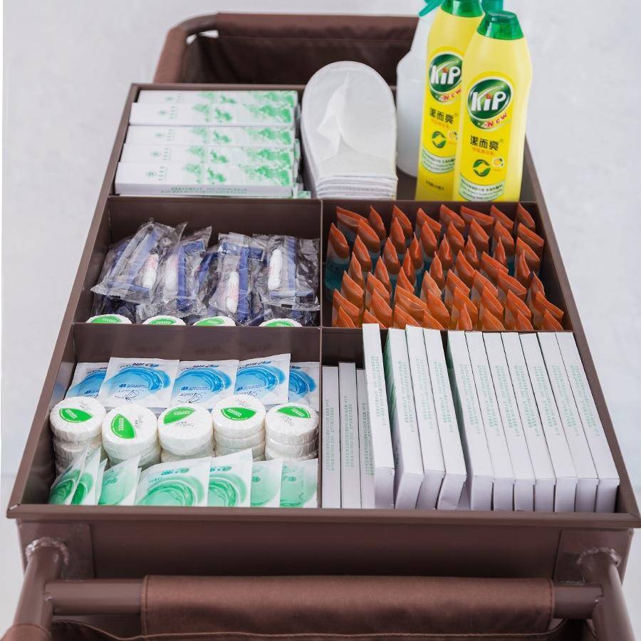 酒店客房多功能推布草车JIT保手洁房工作车清洁布车袋客口卫生服