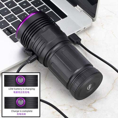 SV84 80W黑镜365nm紫光线鉴定专用紫光手电筒
