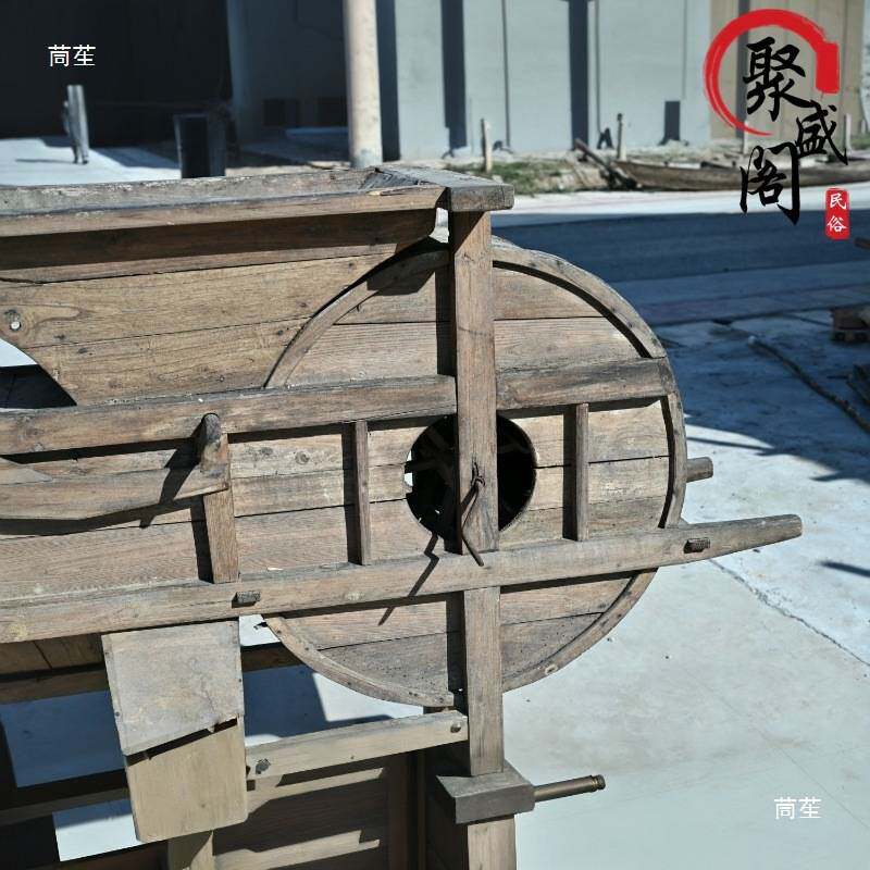 民俗老物件老式风车旧农具稻谷脱皮机老式农耕工具农家院装饰摆件