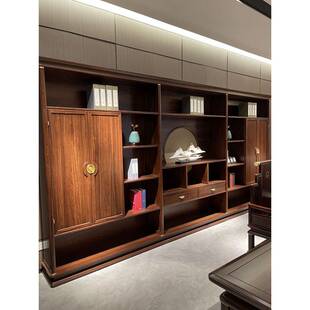 新中式大班台乌金木老板桌简约实木董事长办公桌高端禅意办公家具