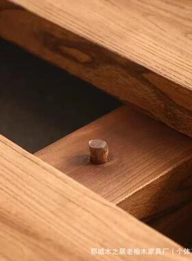 民老木榻米矮咨询床日式主卧双人榆床原木家具落榻地床实木宿地台