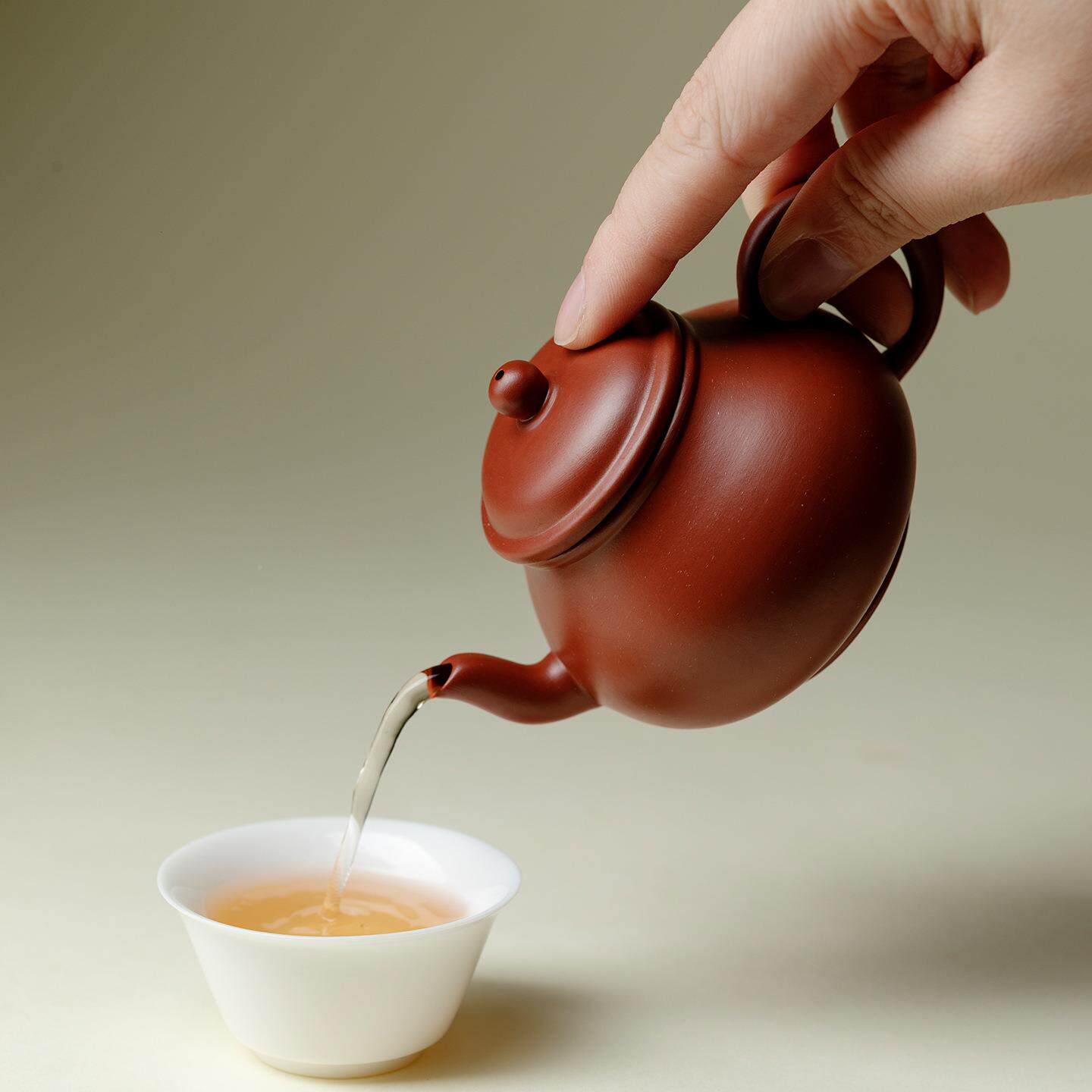 束刻宜419兴朱砂泥紫纯手工复古梨形泡壶家壶用功夫新具中式茶壶