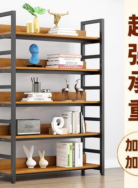 书架落地物置卧室钢木柜DRP架子铁艺超厚收架纳客厅书小型加粗置