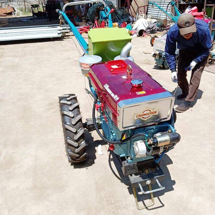 2hp电启动FTT手扶土豆玉米马收获机圆盘犁旋2耕机12力农用翻转车