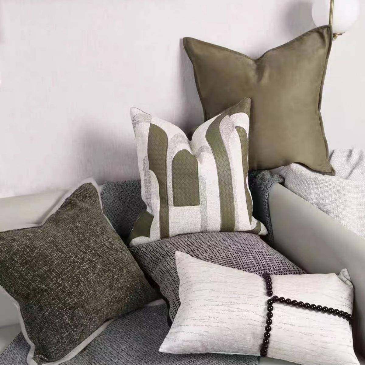 样房抱枕轻板奢约靠现代软装沙简发客厅垫方枕样板间酒店39抱枕