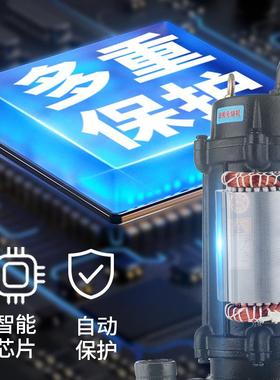 污水泵化粪池水抽粪泥浆排污泵家用22696泵00V切割式小型抽机潜水