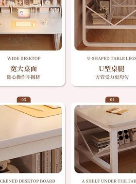 电脑UWE桌卧室用办公桌女生出书租屋工架作家台写字桌书桌一体桌